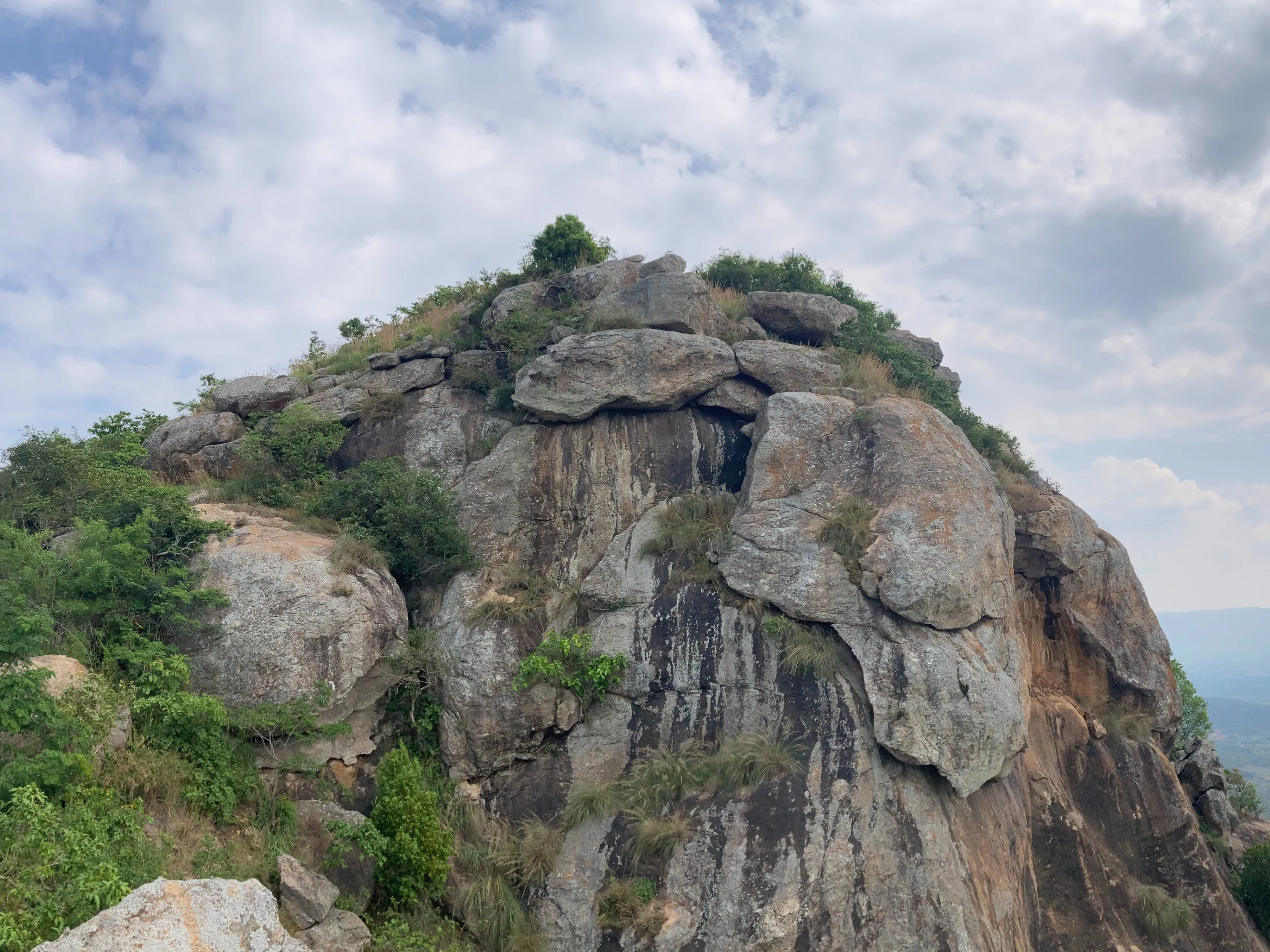 Captivating view from the top of a beautiful hike in Ramanagara, about 60 km from Bangalore -- Handi Gundi.