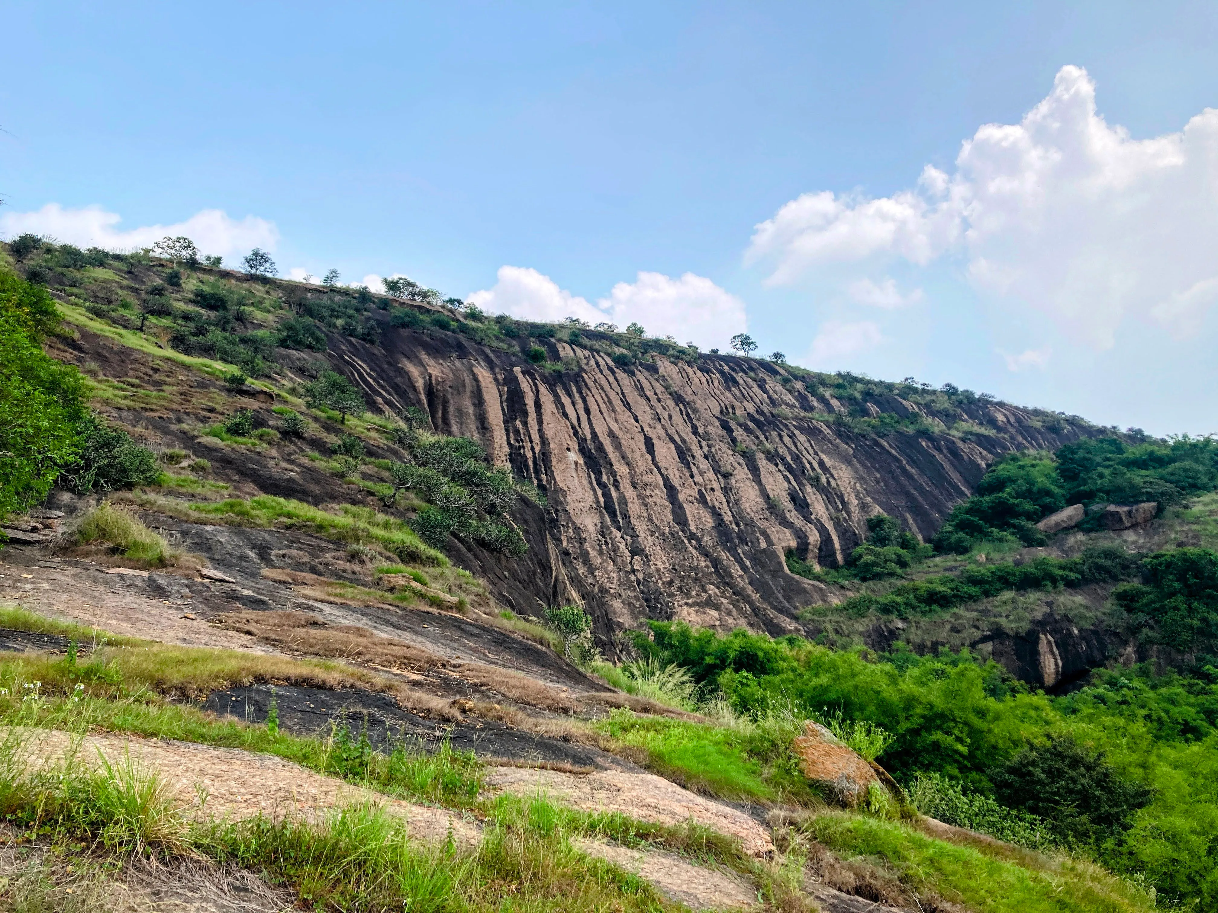 Captivating view from the top of a beautiful hike in Ramanagara, about 60 km from Bangalore -- Handi Gundi.