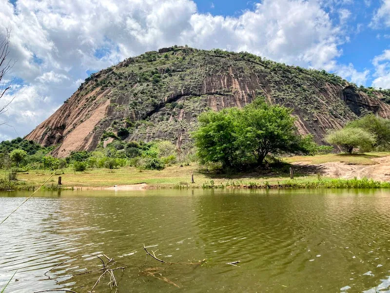 Captivating view from the top of a beautiful hike in Ramanagara, about 60 km from Bangalore -- Handi Gundi.