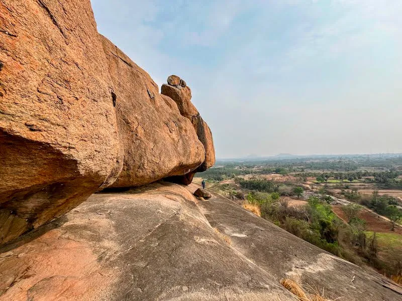 Captivating view from the top of a beautiful hike in Ramanagara, about 60 km from Bangalore -- Handi Gundi.