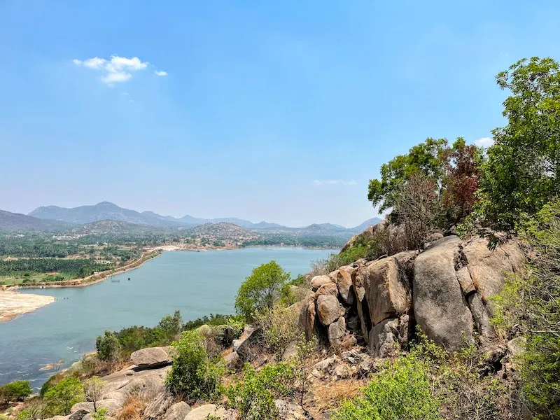 Captivating view from the top of a beautiful hike in Ramanagara, about 60 km from Bangalore -- Handi Gundi.