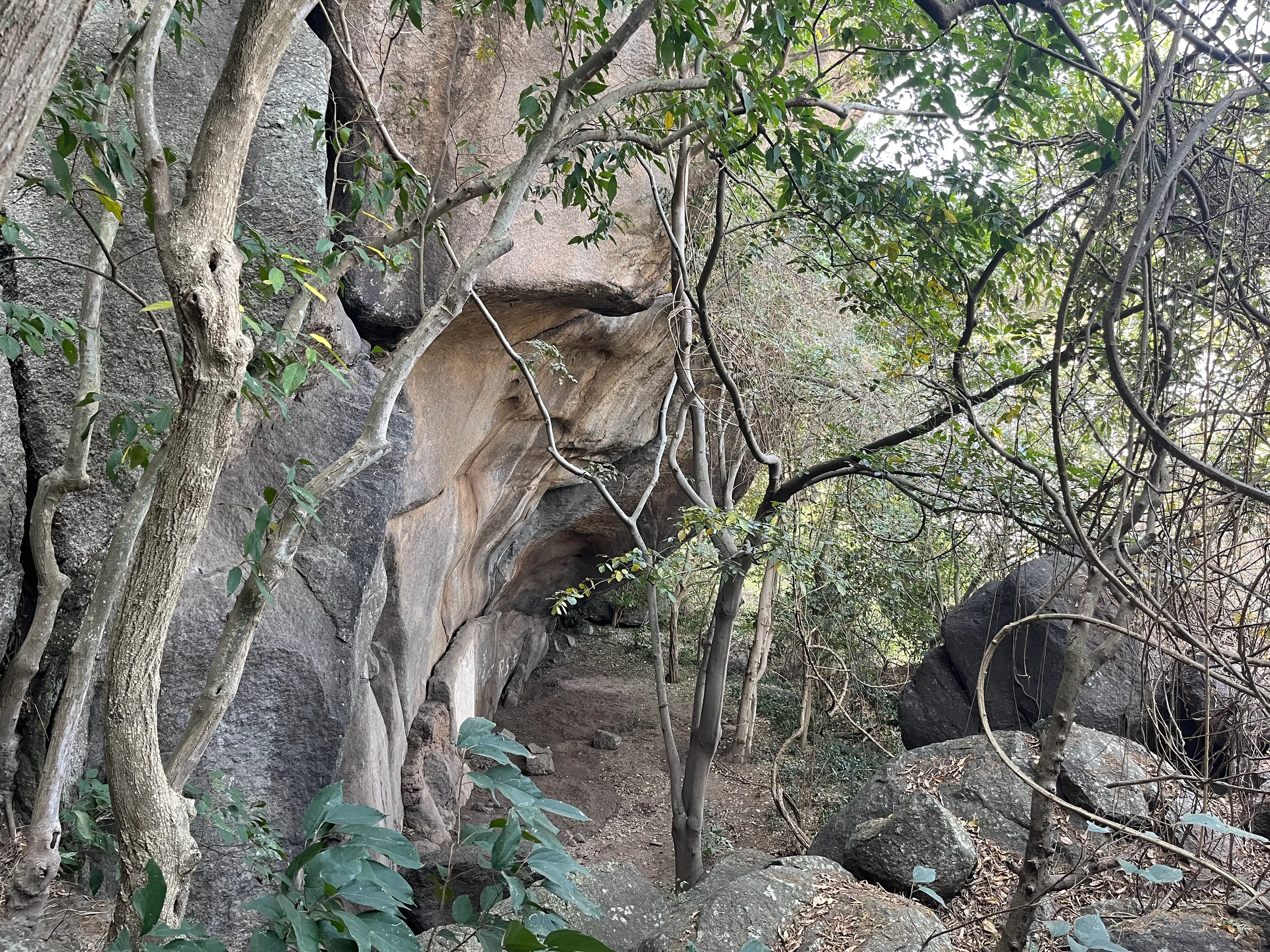 Captivating view from the top of a beautiful hike in Ramanagara, about 60 km from Bangalore -- Handi Gundi.