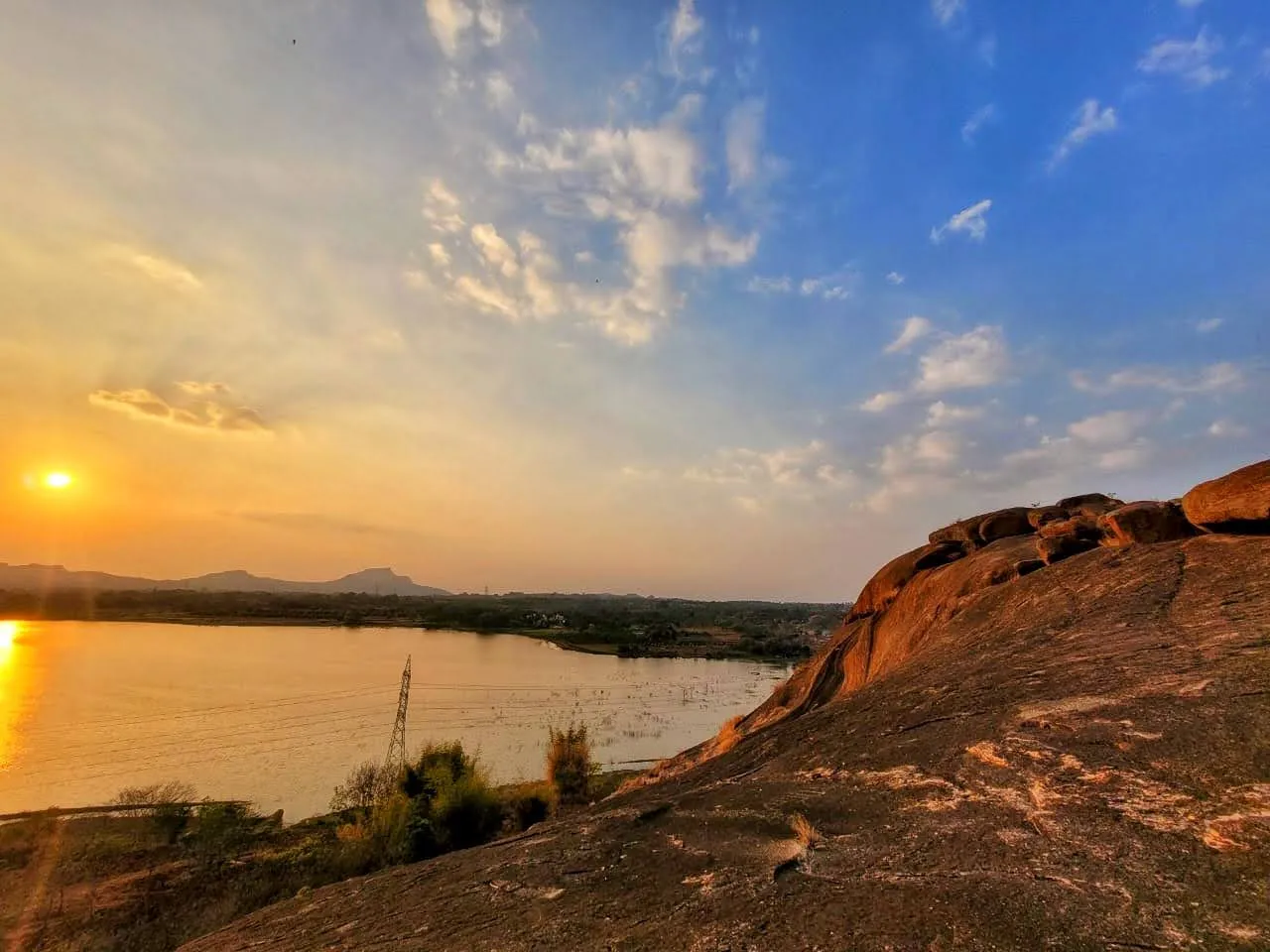 Captivating view from the top of a beautiful hike in Ramanagara, about 60 km from Bangalore -- Handi Gundi.