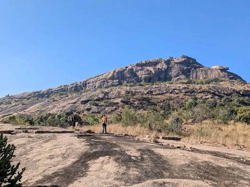 Captivating view from the top of a beautiful hike in Ramanagara, about 60 km from Bangalore -- Handi Gundi.